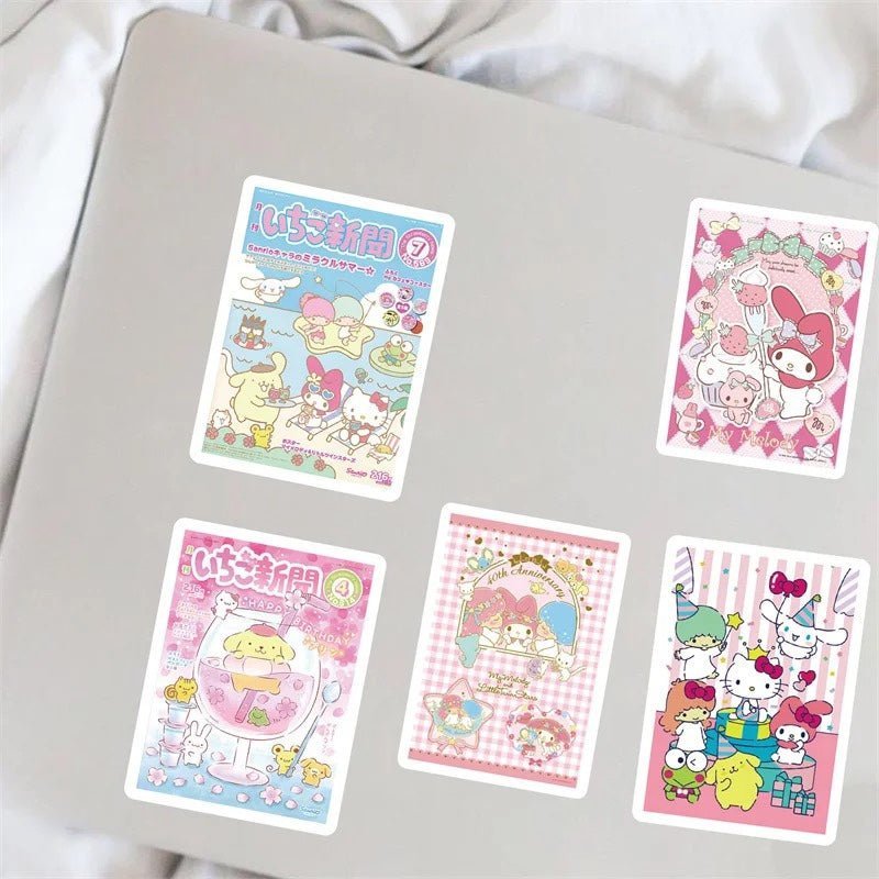 Random 10pcs Sanrio DIY Diary Stickers (Can't Be Comstomized)