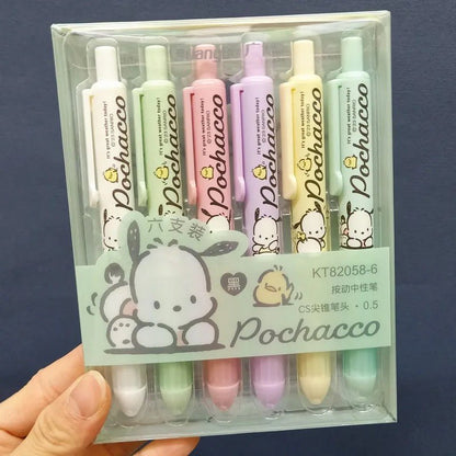 6pcs Pochacco 0.5mm Gel Pen