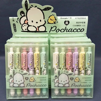 6pcs Pochacco 0.5mm Gel Pen